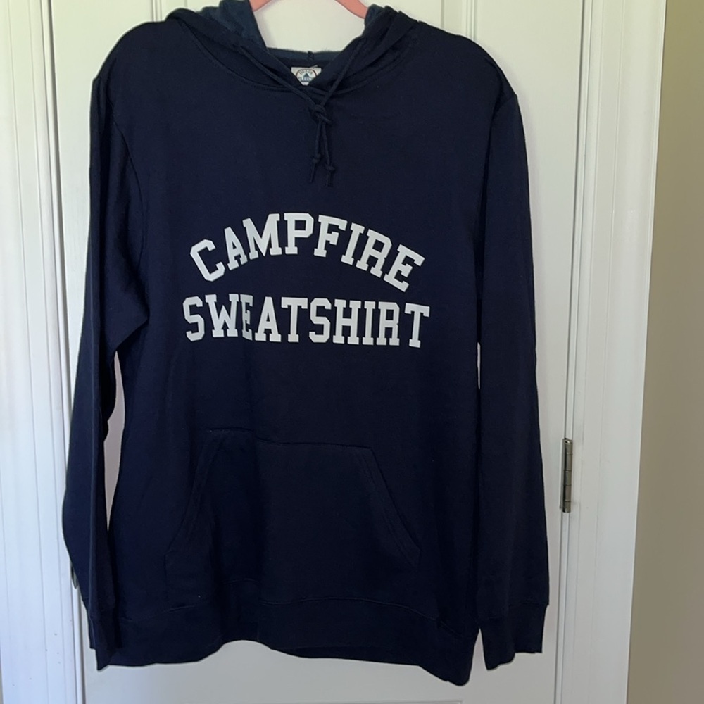 NWOT Campfire Sweatshirt Hoodie Navy Size Large Unisex